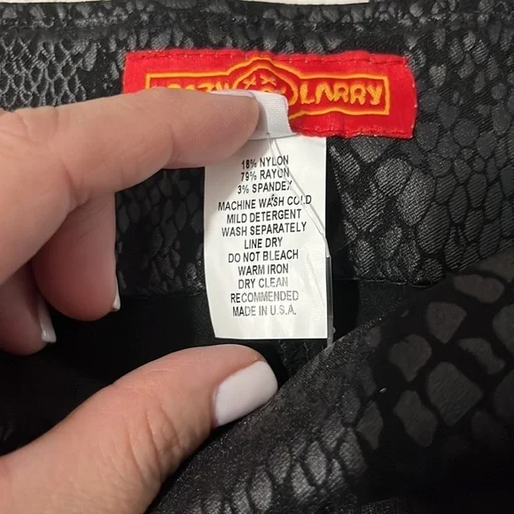 Krazy Larrry Python Pull On Pants Size 14 - Picture 10 of 13